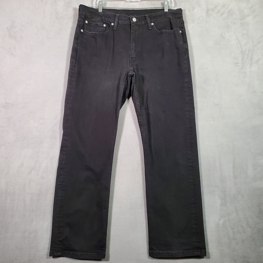 Levi's 514 Straight Fit Jeans Mens 36x30 Black Denim Gorpcore Grunge‎ Streetwear
